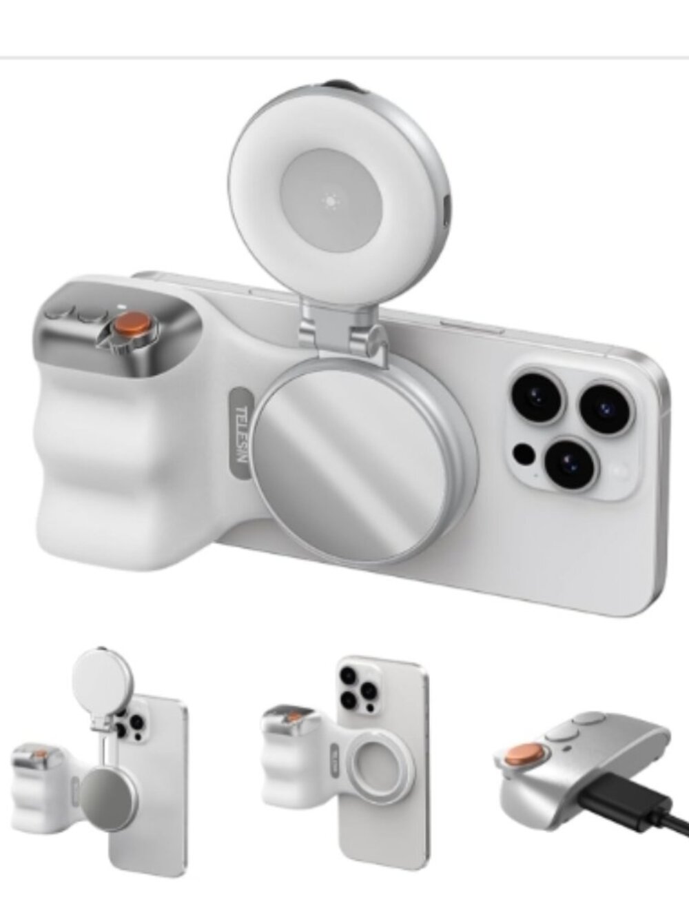 Magnetic Grip & Selfie Light Kit (New)